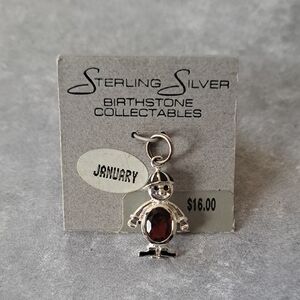 Sterling Silver January Birthstone Collectible Pendant